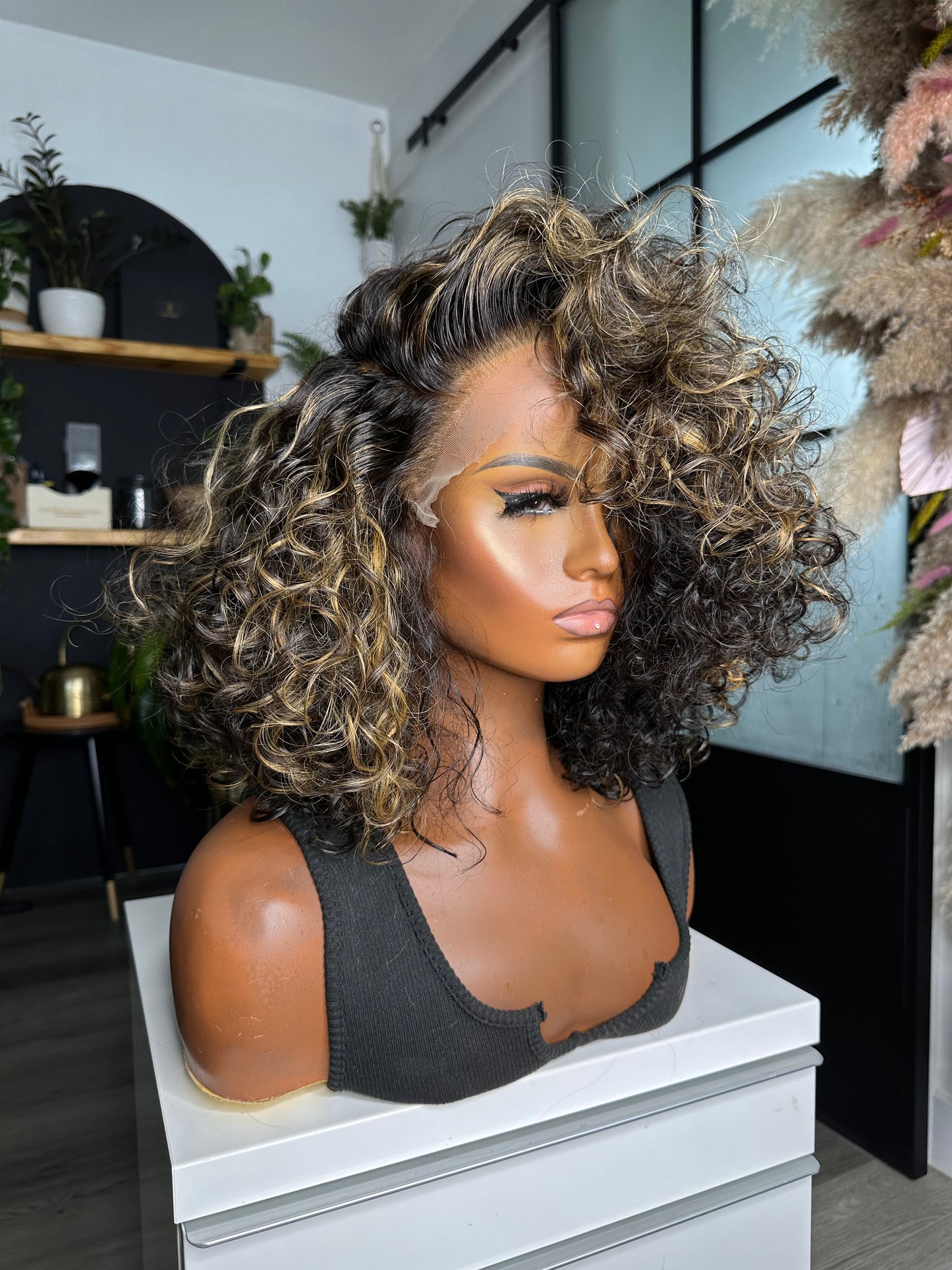 Highlighted Deep Curly Postiche | Medium