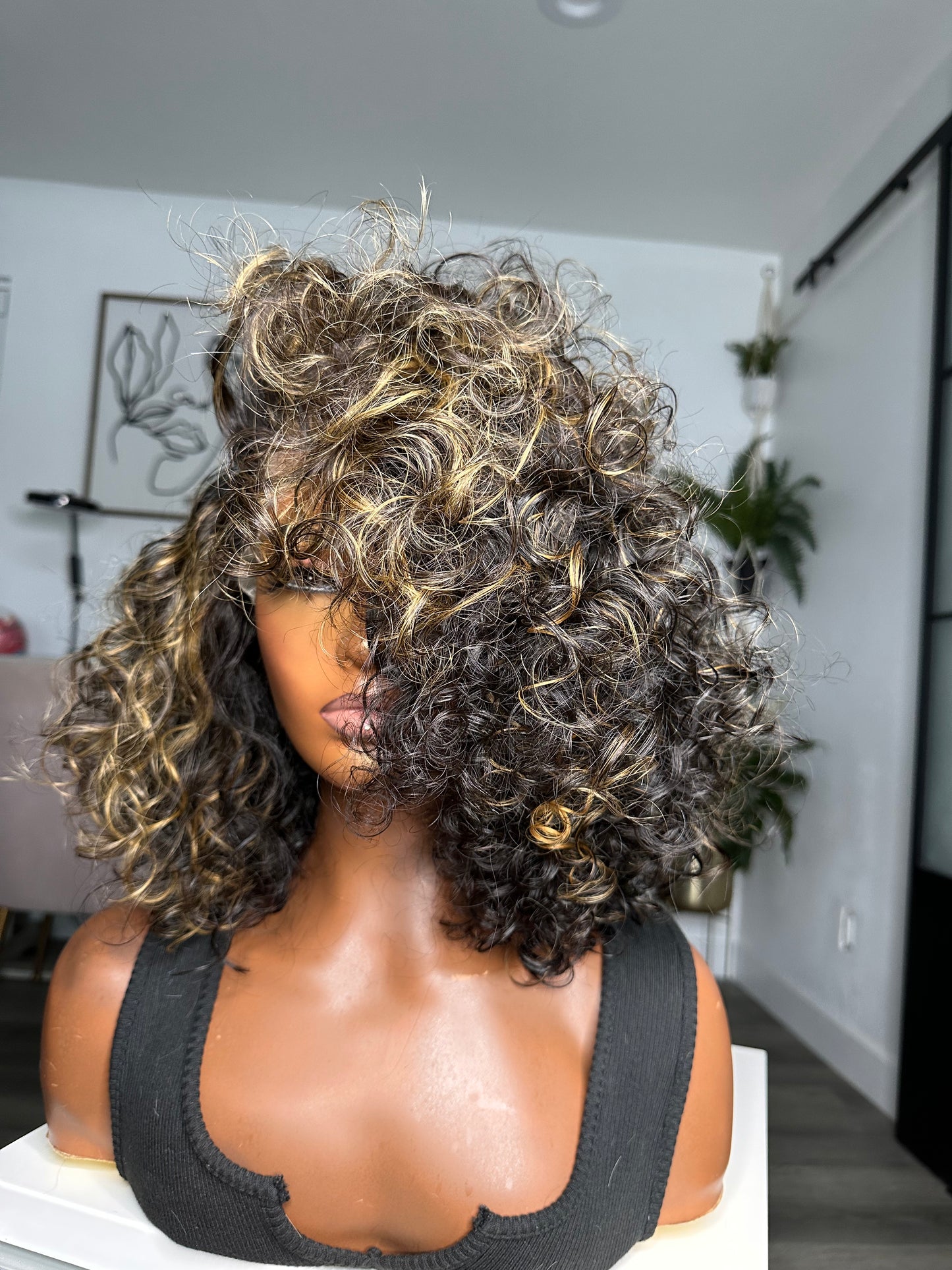 Highlighted Deep Curly Postiche | Medium