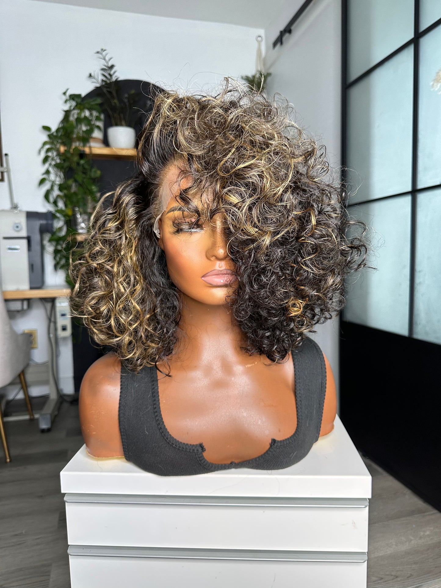 Highlighted Deep Curly Postiche | Medium
