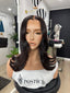 12” Dark Brown Long Bob Glueless Wig | Medium