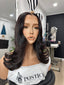 12” Dark Brown Long Bob Glueless Wig | Medium