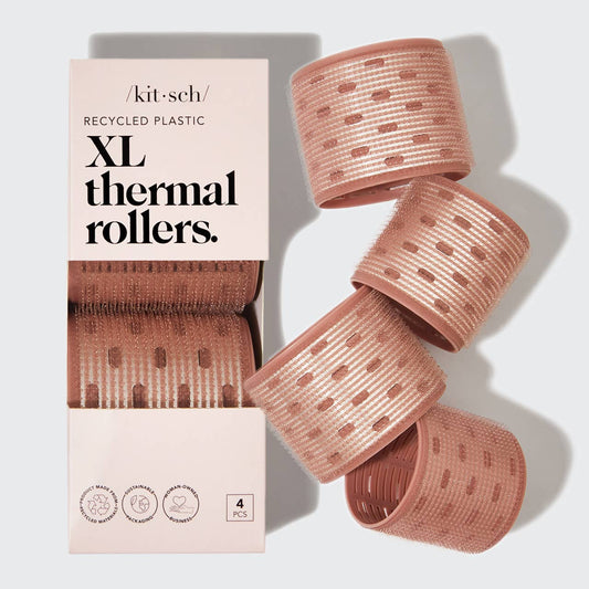 Recycled Plastic XL Thermal Rollers 4pc Set - Terracotta