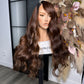 1:1 Glueless Tigers Eye Copper Brown Semi Rooted  Indian Wavy 26” THIN LACE Unit | Medium