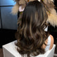 13x6 Caviar Lace Highlighted Chocolate Brown  Frontal  | Signature Style Bianca