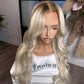 13x6 Caviar Lace Rooted Ice Blonde  | Signature Style Anastasia 22"